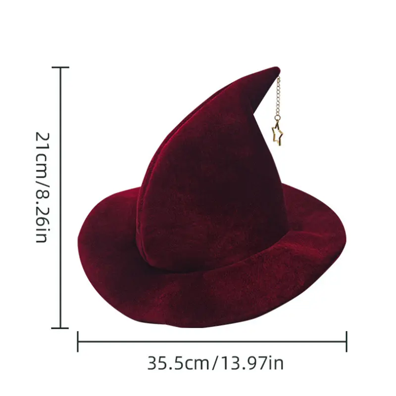 Adult Kids Halloween Witch Hat with Star mon Pattern Masquerade Wizard Hat Cosplay Costume Halloween Party Funny Dress up Props