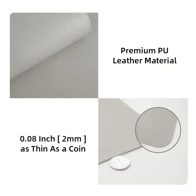 1pc Large Size Office Desk Protector Mat 23.62x11.81in PU Leather Waterproof MousePad Desktop Keyboard Desk Pad Gaming Mousepad
