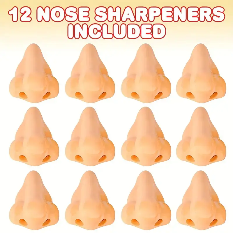 1/12pcs Creative Nose-Shaped Pencil Sharpeners Funny Nose Pencil Sharpener School Supplies Prizes For Kids Party Favors