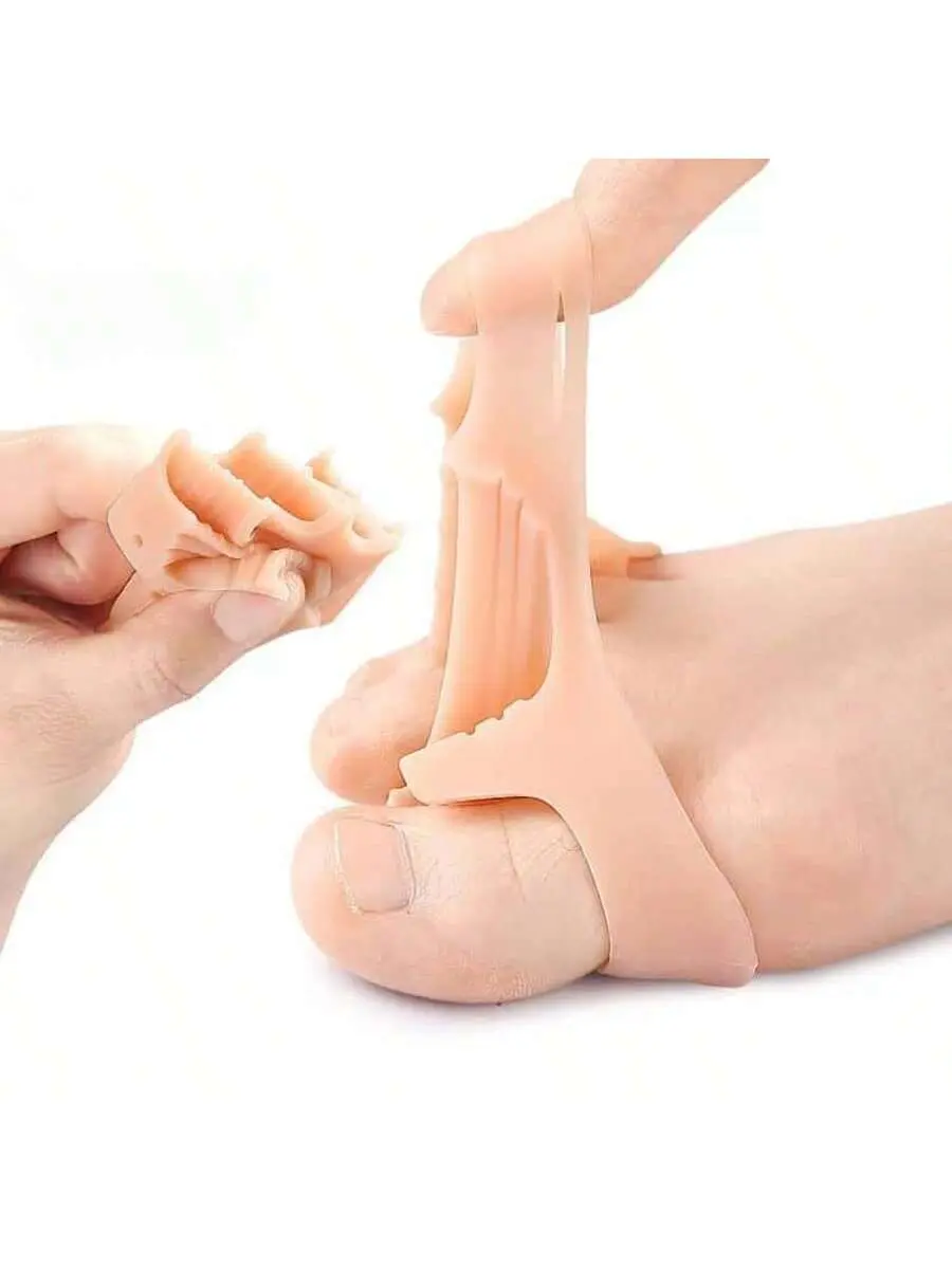 2 Pairs of Toe Cover SEBS Foot Pad with 5 Holes to Separate Toe Prevent Overlapping, Shock Absorbing Forefoot Men WomenToe Cover