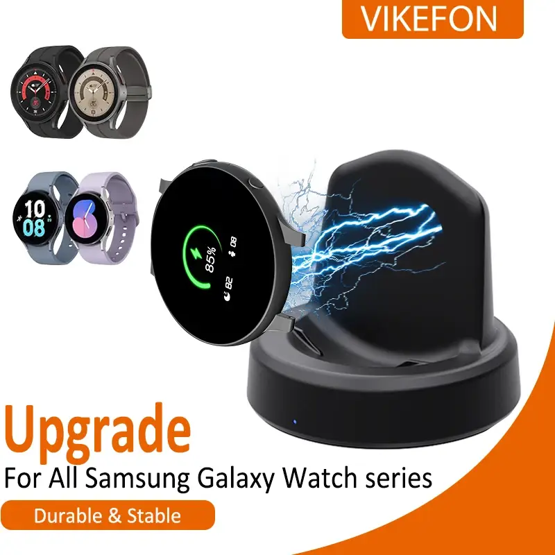 Wireless Watch Charger Compatible For Samsung Galaxy Watch 5 Pro 5/4/3 Active 2/1Gear Sport/S3 Portable Charging Dock Station