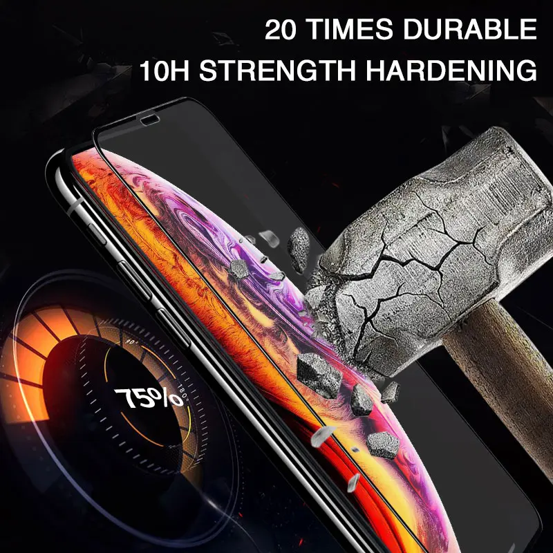 For iPhone 16 14 13 15 Pro Max Glass Screen Protector 4Pcs 12 11 9D Full Glue Tempered X XR XS 7 8 se2020 Plus Protective