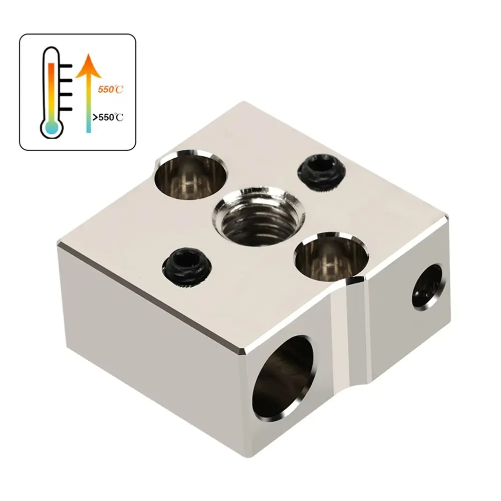 CR6 SE Heater Block High Temperature Plated Copper & Aluminium Heatblock For Creality CR-6 SE/CR 6 Max SE 3D Printer Parts