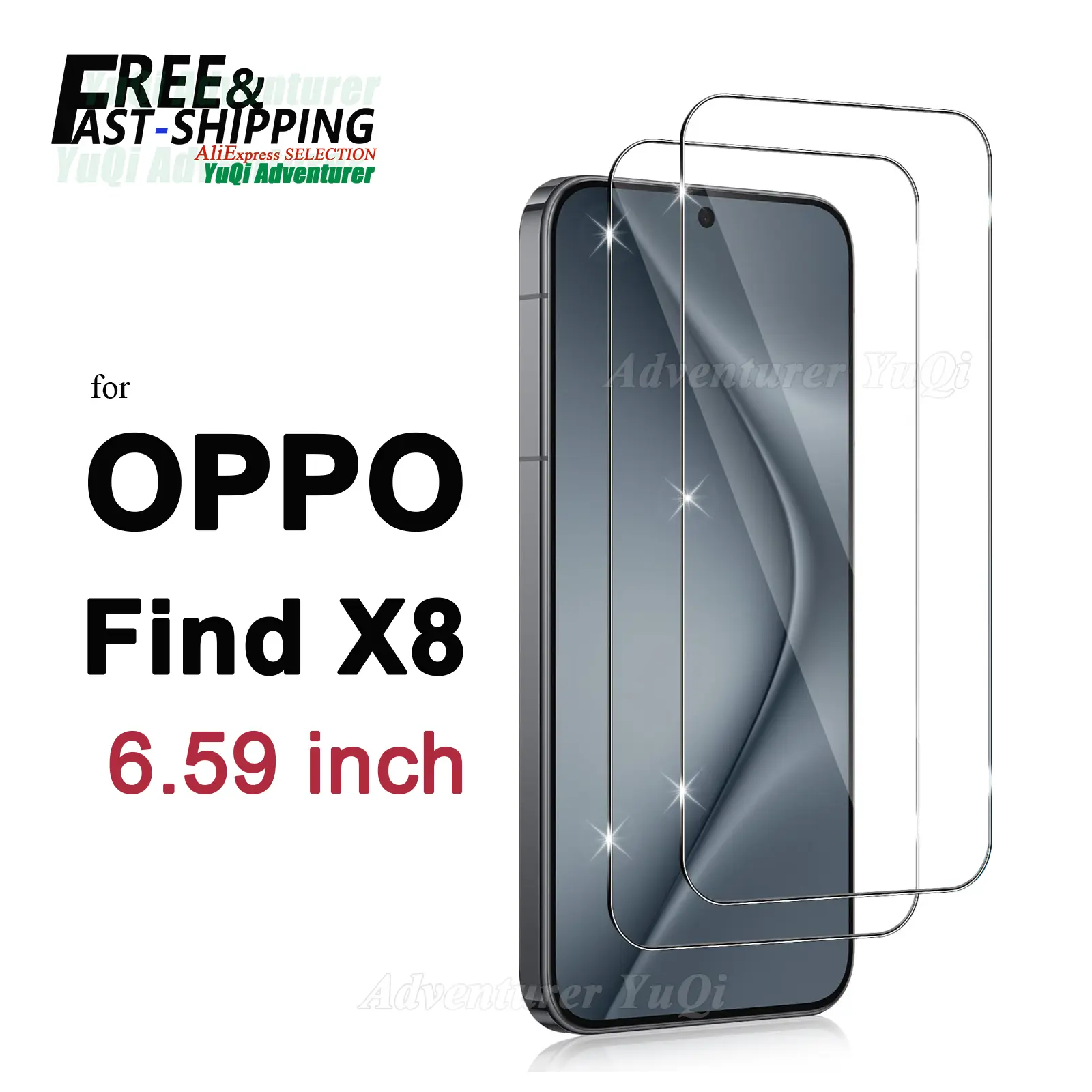 Screen Protector For OPPO Find X8 6.59 inch Tempered Glass HD Crystal  Mica 9H Anti Scratch Case Friendly High Aluminum