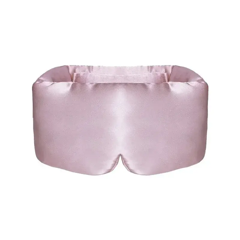 Silk Sleep Mask Soft Pressureless Sleeping Mask Silk Adjustable Wide Velcro Ear Cover & Nap Soft Padded Sleep Mask