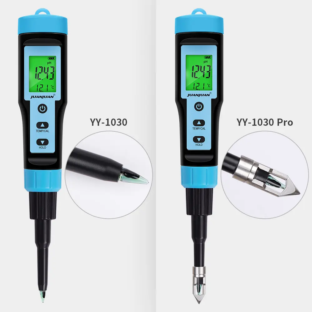Digital Food PH Meter 0.01 High Accuracy Sensor Temp Acidity Tester 0-14pH Detection Pen for Food Fruit Cheese Meat Canning