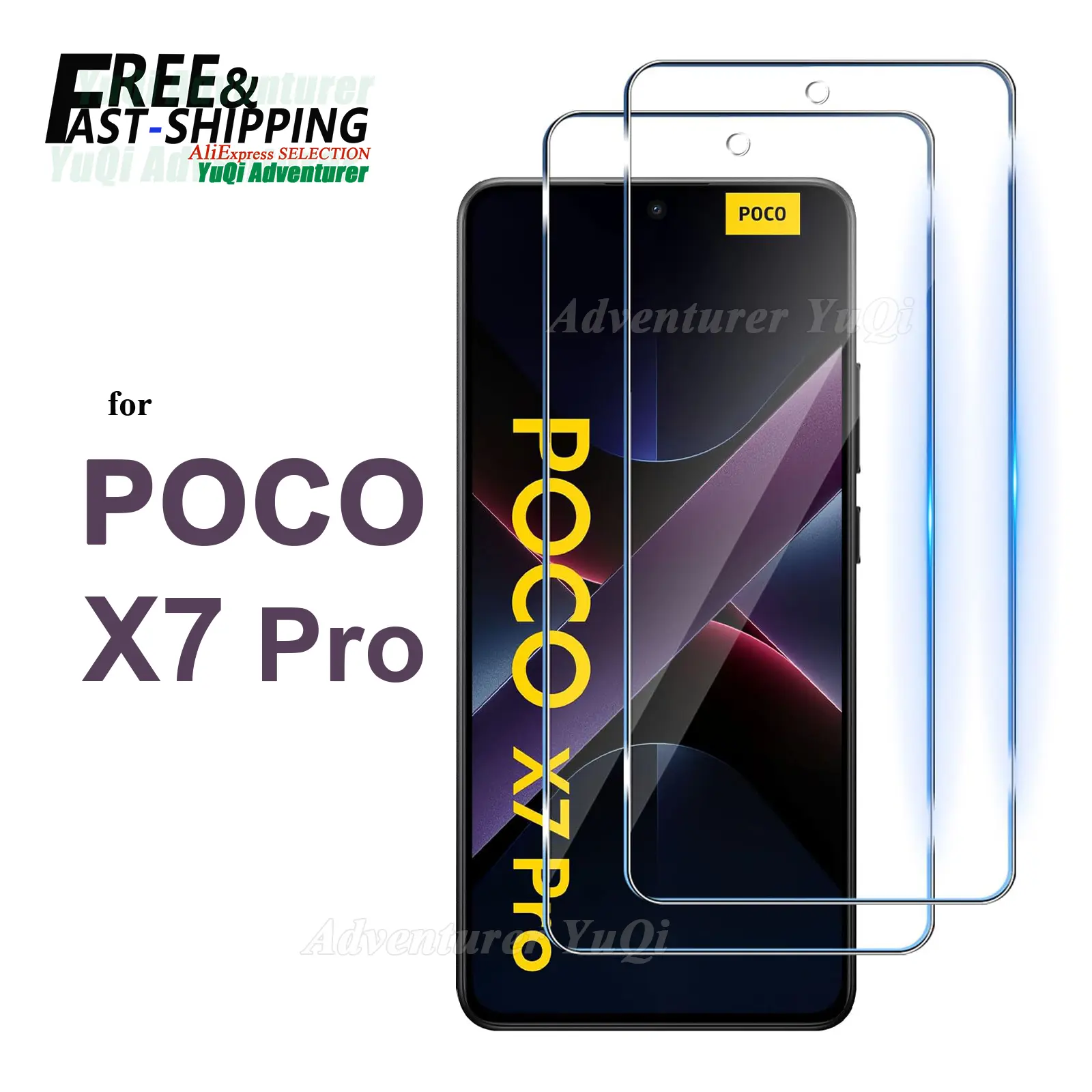 Screen Protector For Xiaomi POCO X7 Pro 6.67 inch Tempered Glass HD Crystal Mica 9H Anti Scratch Case Friendly Clear