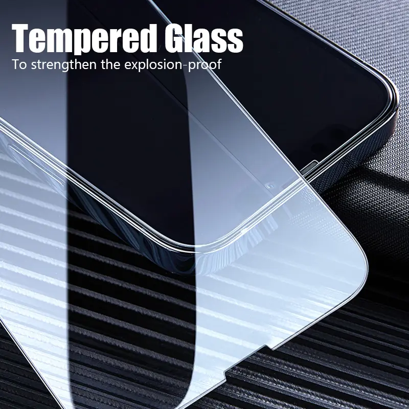 1-4PCS Full Cover Tempered Glass for iPhone 16 15 14 13 12 11 Pro Max Screen Protector for iPhone 16 15 14 Plus XS Max 16e Glass