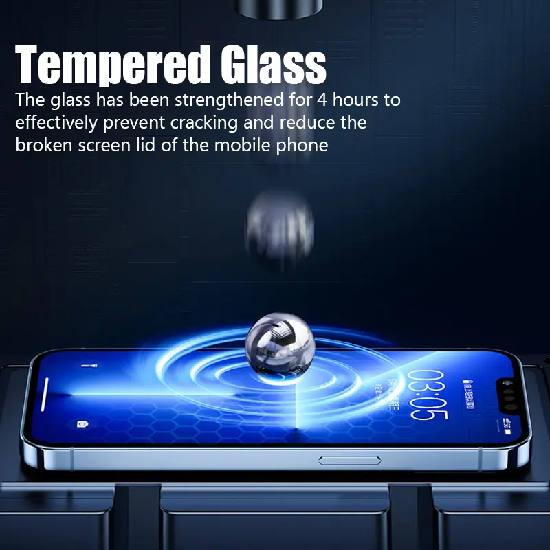 1-4PCS Full Cover Tempered Glass for iPhone 16 15 14 13 12 11 Pro Max Screen Protector for iPhone 16 15 14 Plus XS Max 16e Glass