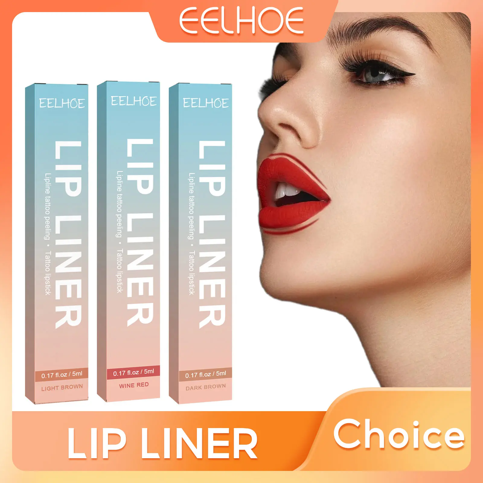 EELHOE Lip Tint Peel off Lip Liner Stain Waterproof Long Lasting Matte Pencil Lip Liner Tattoo Lipgloss Set Makeup Cosmetics 5ml