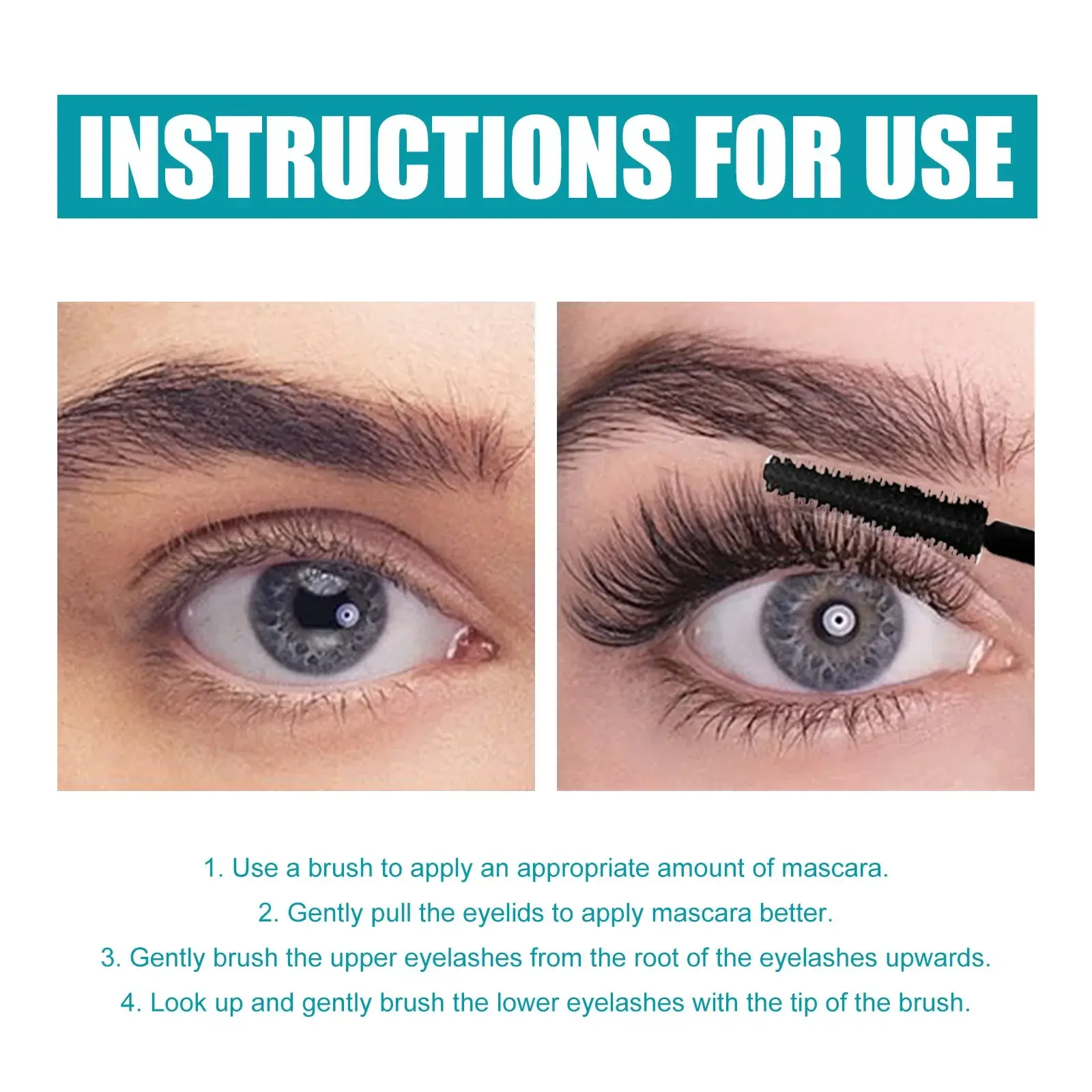 Eyelashes Extension Mascara Lengthening Curly Thicken Enhancer Lift Lashes Long Lasting Waterproof Fast Dry Eye Mascara Cosmetic