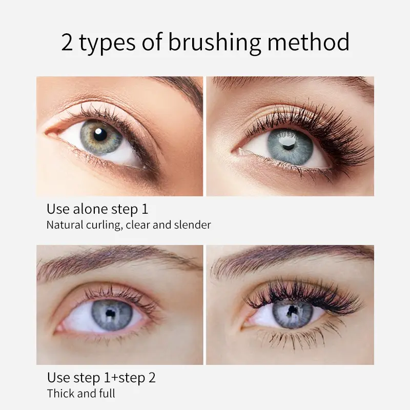 Rimel 4D Silk Fiber Eyelash Mascara Waterproof Long-Lasting Extra Volume Lengthening Lash Thick Eyelash Black Mascara Cosmetics