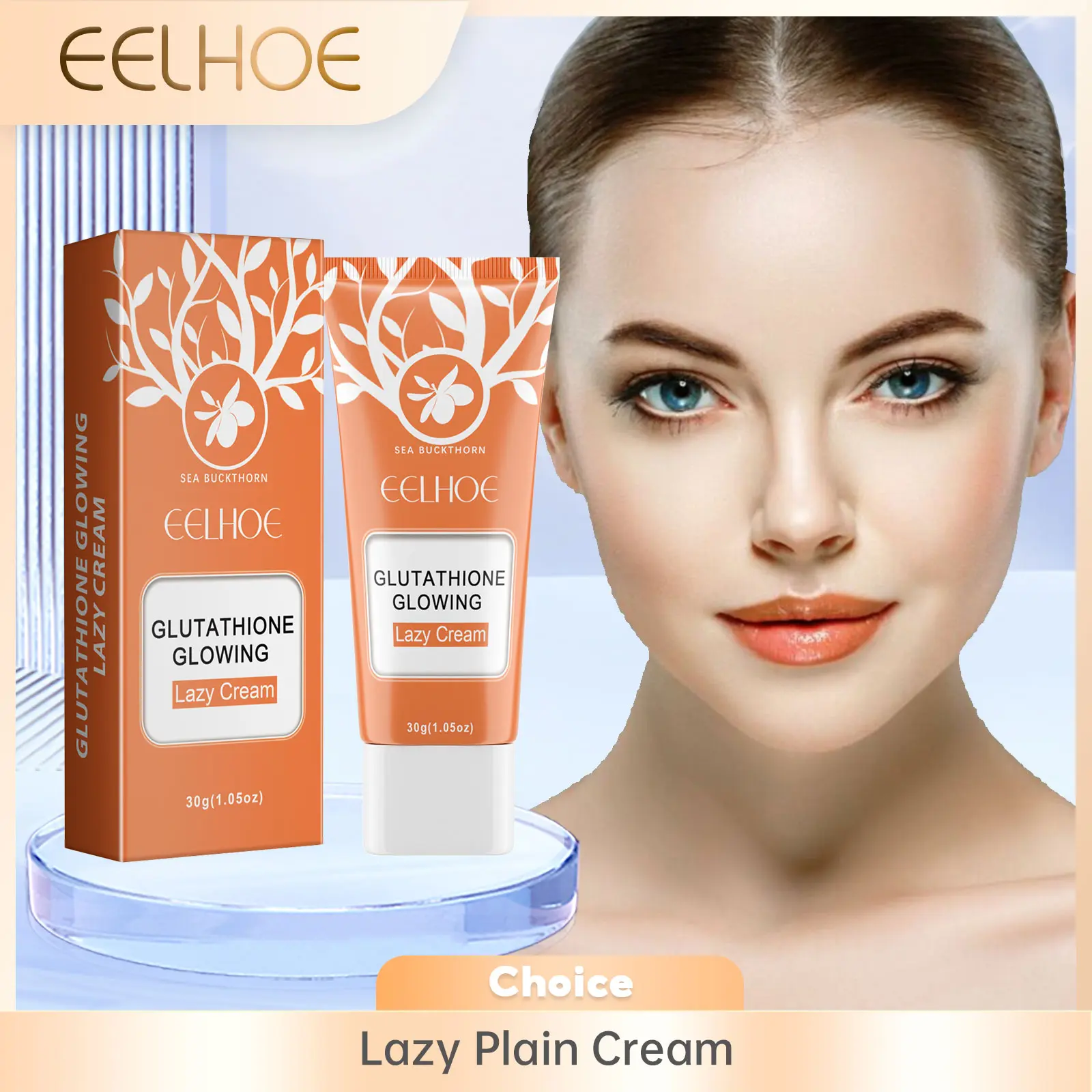 EELHOE Lazy Plain Cream Whitening Brighten Face Foundation for Natural Nude Makeup Waterproof Full Coverage Acne Scars Cosmetics