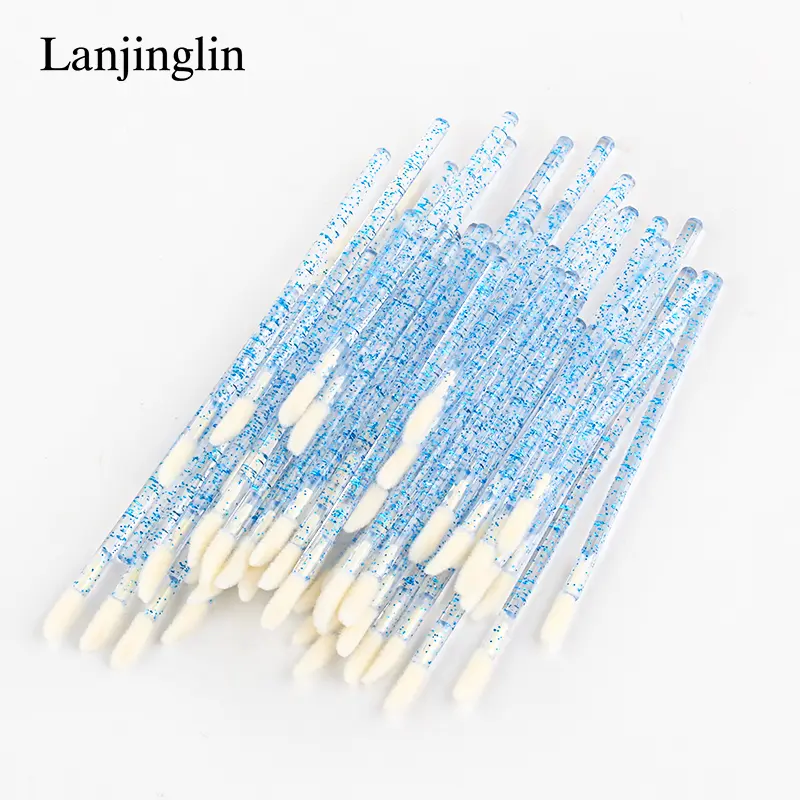 Lanjinglin 5/50 Pcs Disposable Lip Brush Makeup Brushes Lipstick Applicator Wands Eyelashes Extension Tool Beauty Accessories