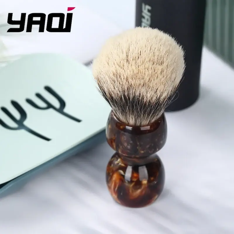 Wet Shaving Brush YAQI Caramel 26MM Two Band Badger Hair Men Wet Shave Brushes Yaqi