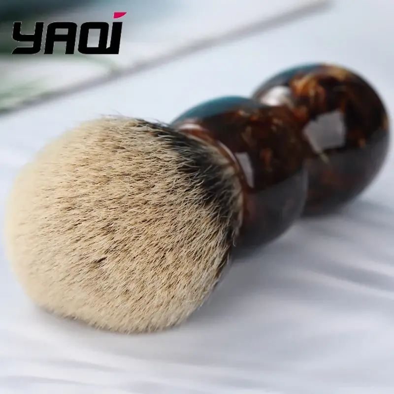 Wet Shaving Brush YAQI Caramel 26MM Two Band Badger Hair Men Wet Shave Brushes Yaqi