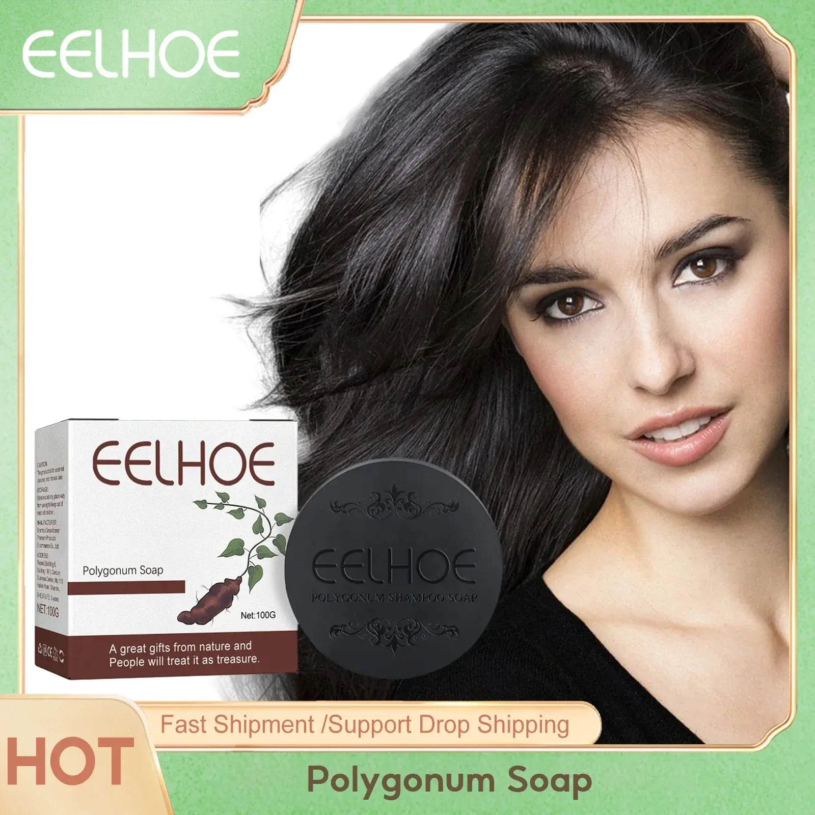Polygonum Soap Prevents Hair Loss Promotes Hair Growth Nourishing Volumizing Shampoo Soap Hair Care Hair Darkening Soap Bar 100g