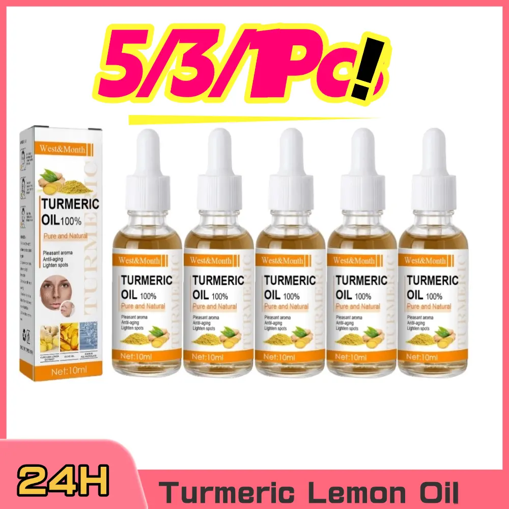 5/3/1Pcs Turmeric Essential Oil Moisturizing Moisturizing Diffuser Aromatherapy Face Body Care Smoothing Body face Skin Care