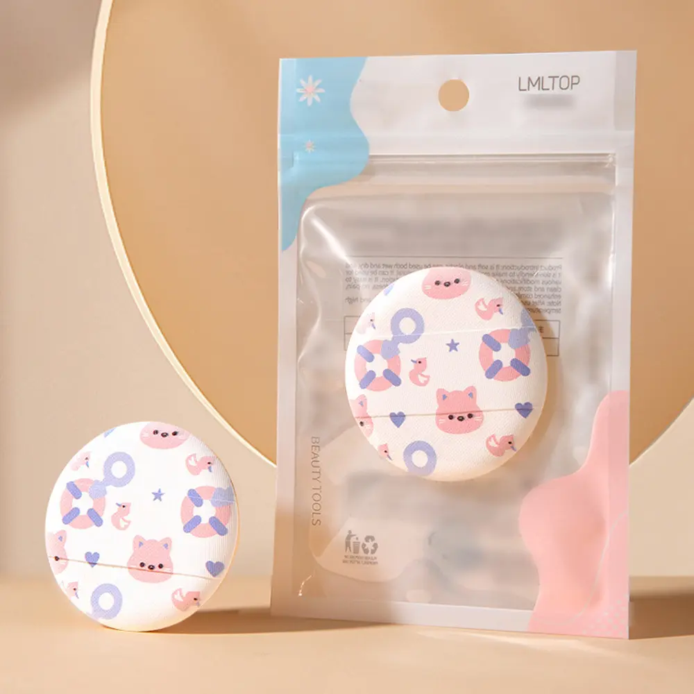 Cartoon Cat Air Cushion Powder Puff Wider Hand Inserted Makeup Sponge for Facial Skin Care