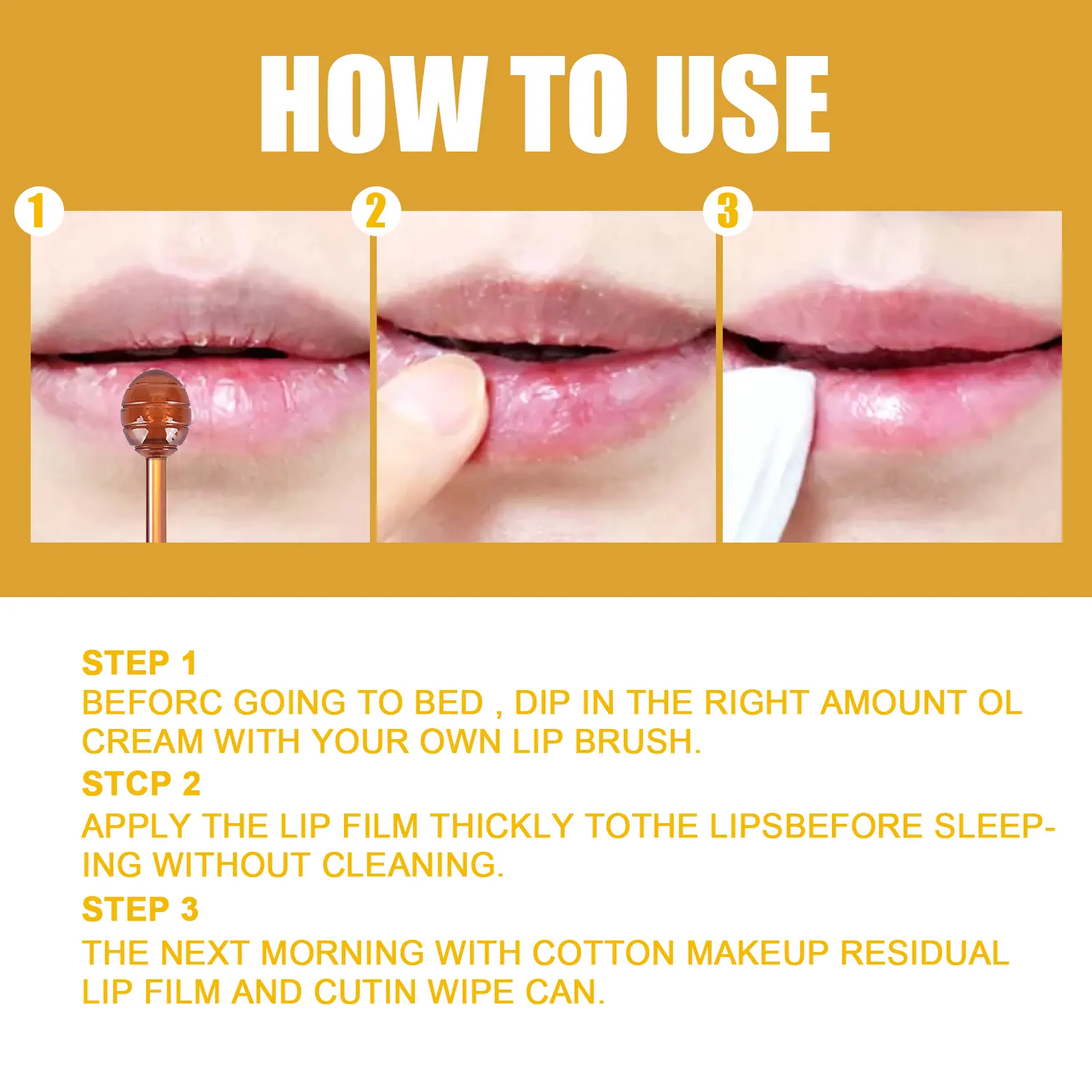 Eelhoe Honey Lip Mask Moisturizing Exfoliating Lip Care Bee Lipstick Intense Hydration Repair Exfoliation Texture Improvement
