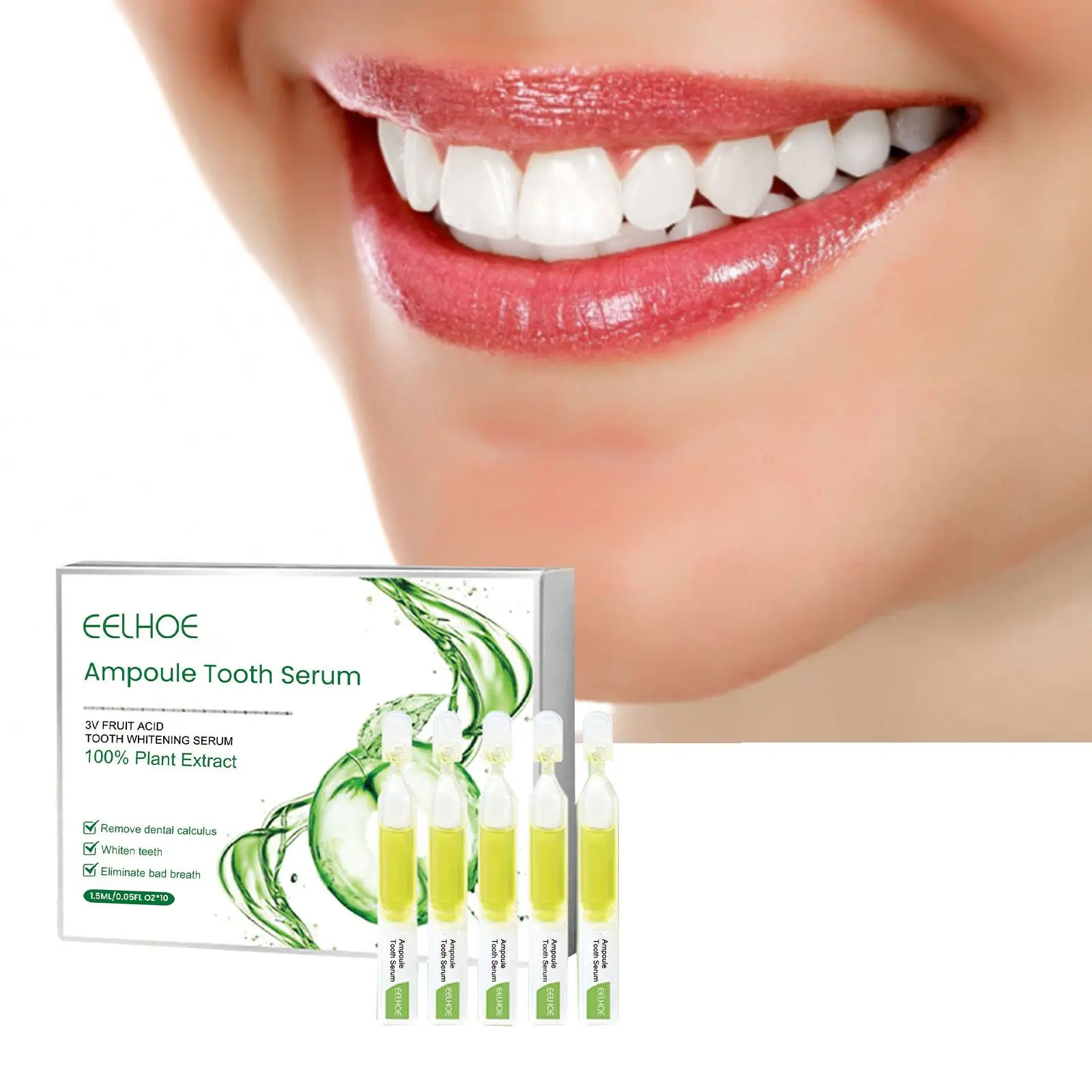 Teeth Whitening Serum Teeth Cleaner Plaque Remover Fresh Breath Oral Hygiene Essence Removes Stains Tooth Bleach Dentifrice 15ml