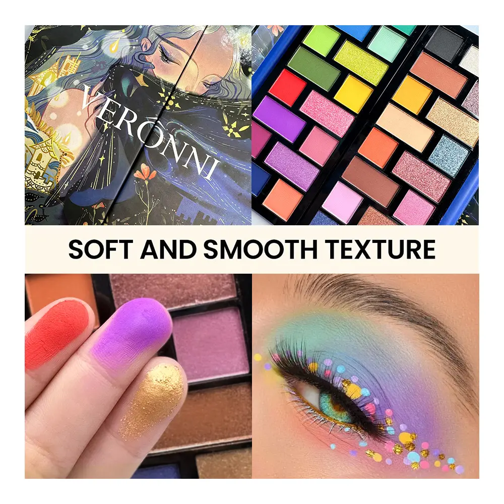 32 Color Eyeshadow Palette-Matte & Shimmer, Highly Pigmented,Vegan,Cruelty-Free, Professional Makeup Palette (Warm/Nude/Glitter)