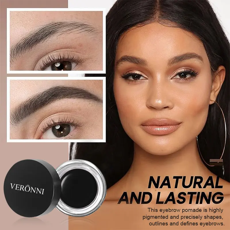 Eyebrow Cream Smooth Eyebrow Pomade Gel Long Lasting Waterproof Eyeliner Gel Eye Brow Cosmetics Brow Tint Black Eye Brow Makeup