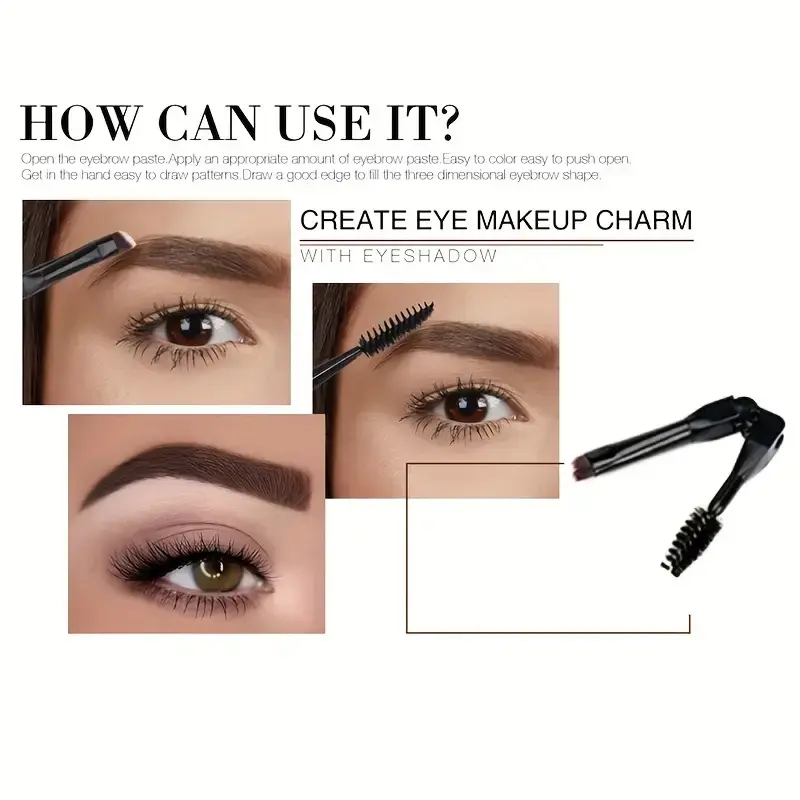 Eyebrow Cream Smooth Eyebrow Pomade Gel Long Lasting Waterproof Eyeliner Gel Eye Brow Cosmetics Brow Tint Black Eye Brow Makeup