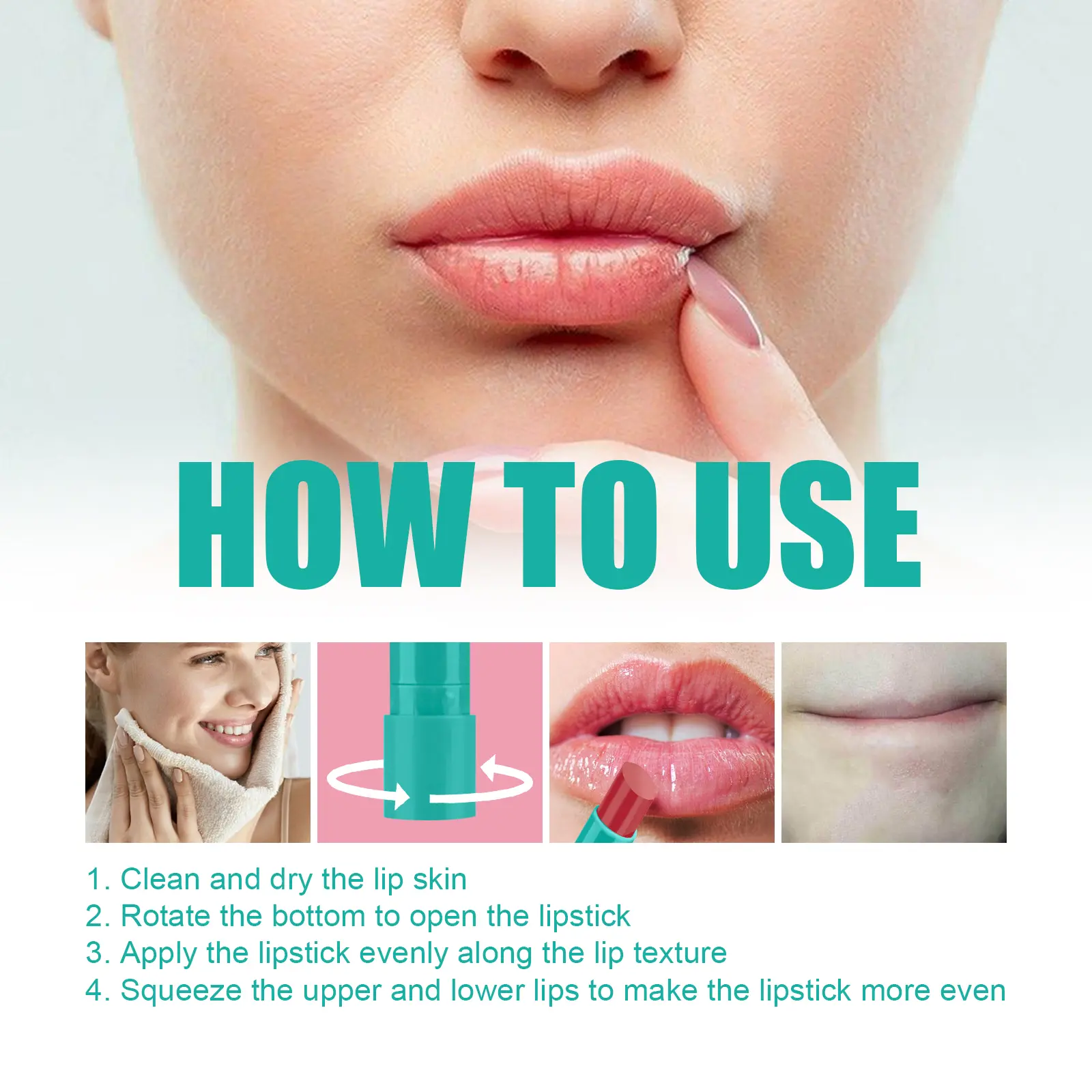 EELHOE 6 Colors Moisturizing Lip Gloss Smoothing Reduce Lip Lines Lasting Makeup Nourishing Moisturizing Booster Lip Sticks