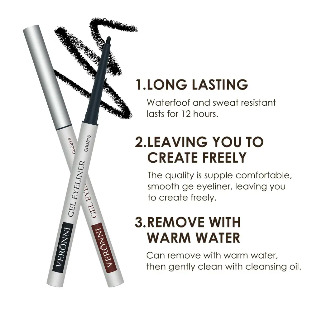 Eyeliner Liquid Long-term Waterproof Non-halo Dyeing Thin Head Non-stick Eyelashes Lying Silkworm Eyeliner Pen
