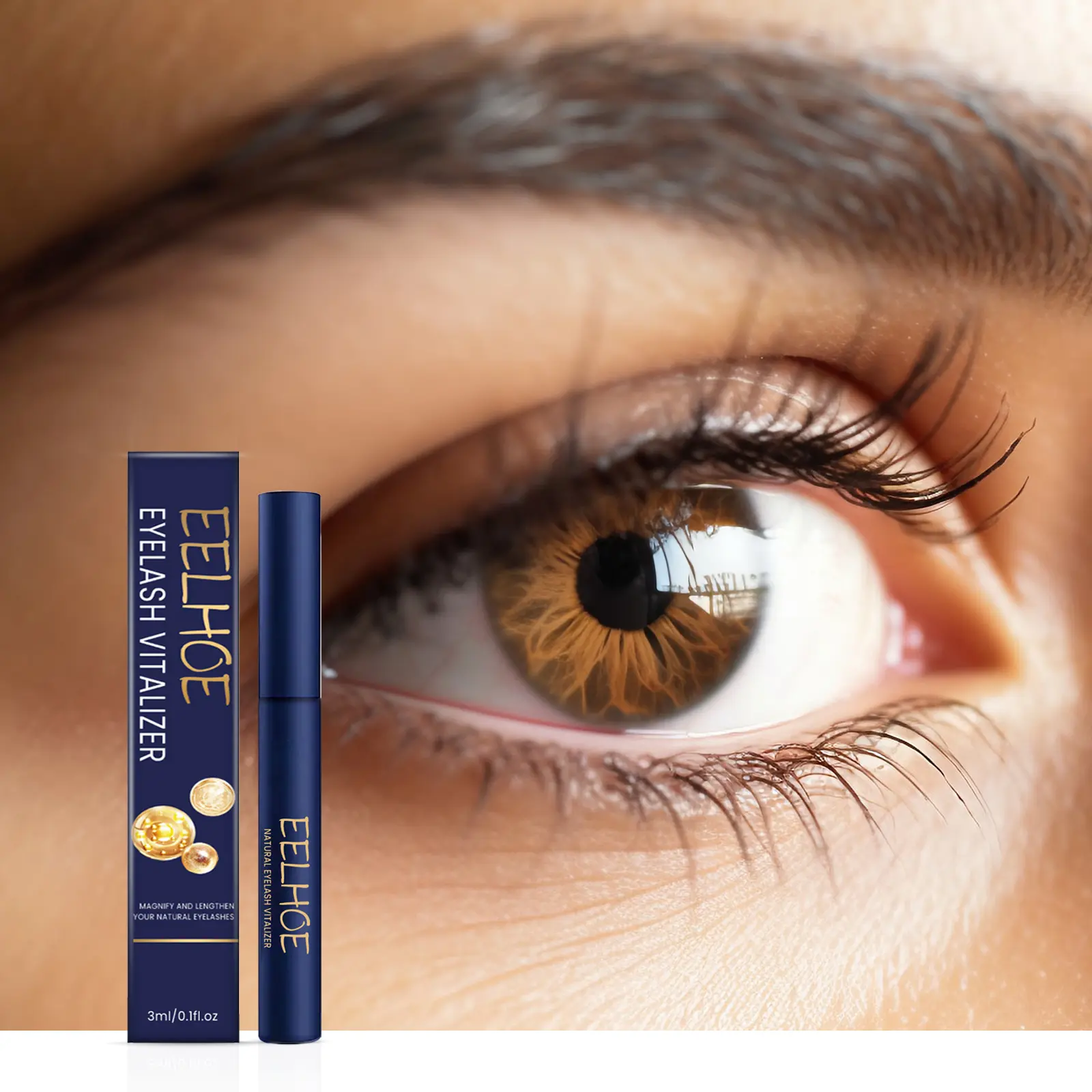 Eyelash Vitalizer Supplement Nutrition Long & Thick Natural Curly Restore Damaged Lashes Make Darker Brighter Lash Growth Serum