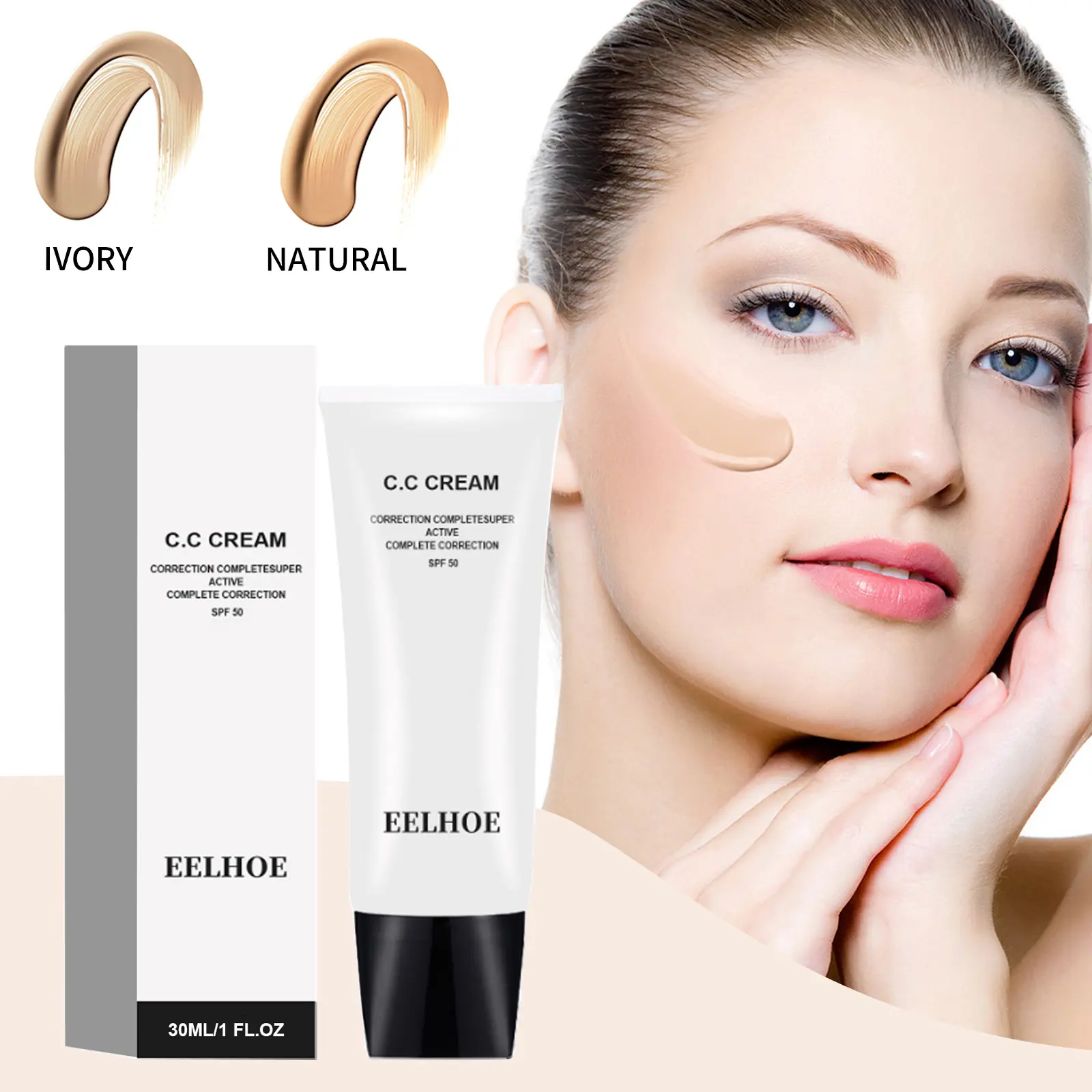 CC Cream Makeup Korean Cosmetics Concealer Skin Brightening Cream BB Cream Primer Foundation Make-Up for Women Beauty Health 30g