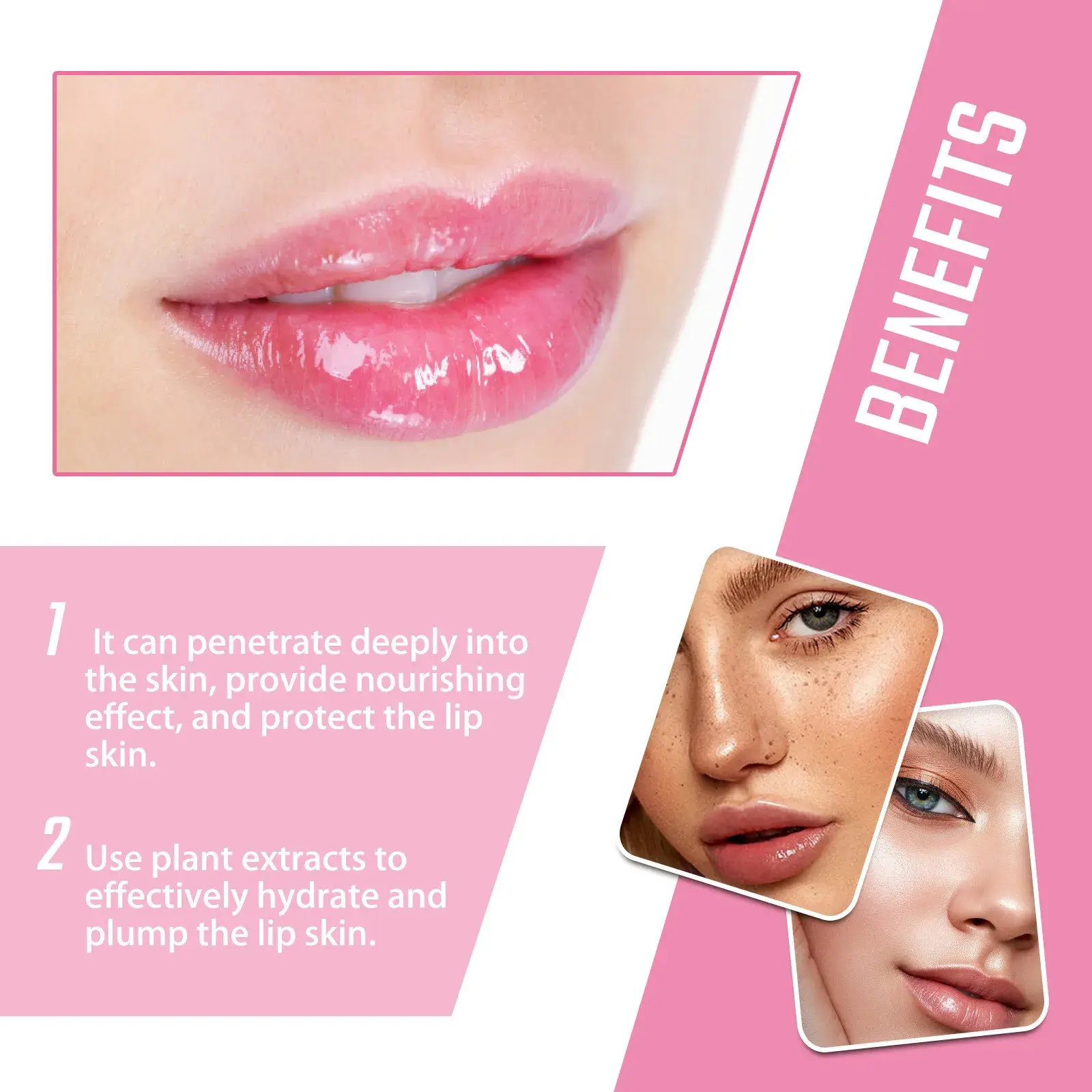 Collagen Lip Mask Fade Lip Line Anti Wrinkle Lips Plumper Hyaluronic Acid Moisturizing Firming Nourish Hydrating Lip Patches Gel