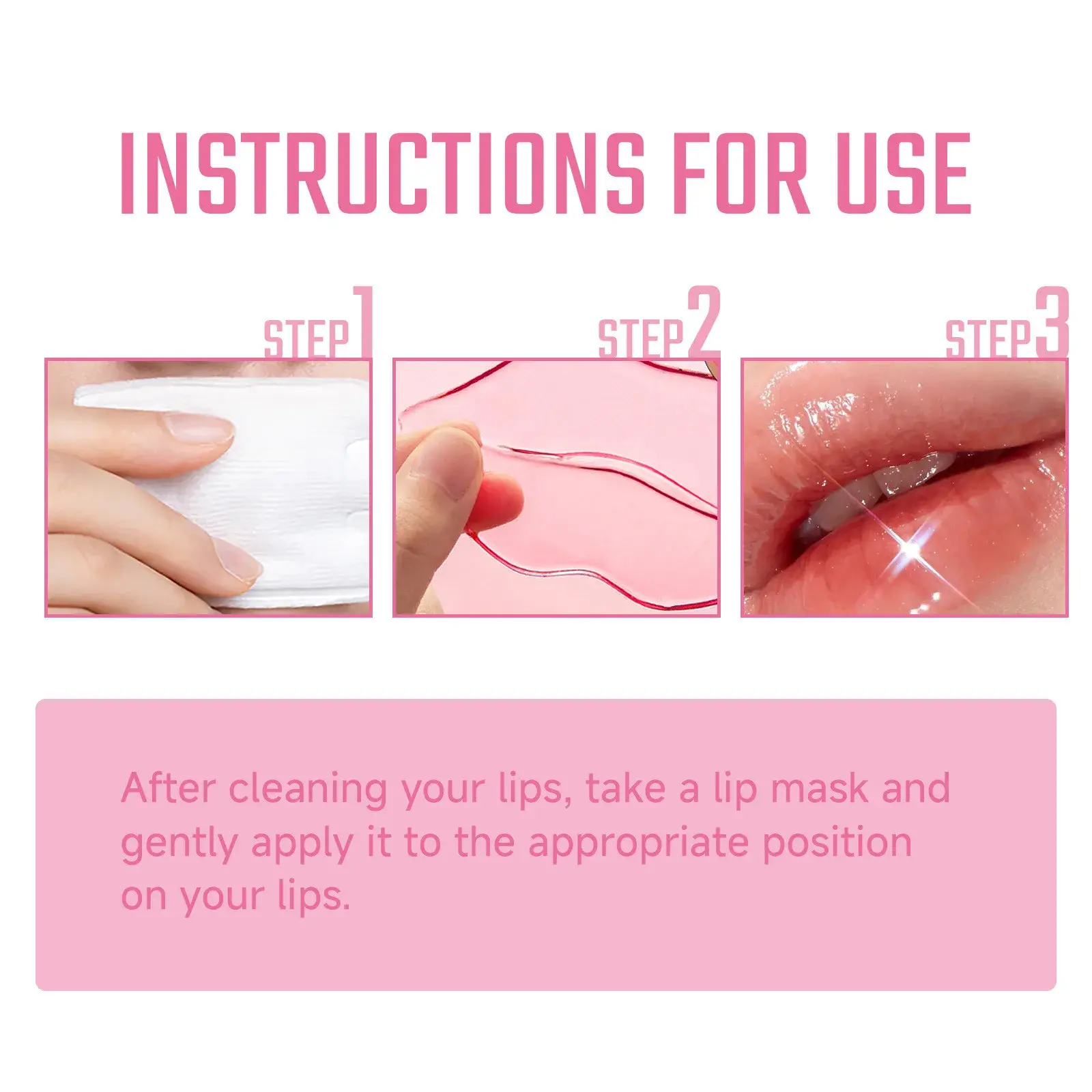 Collagen Lip Mask Fade Lip Line Anti Wrinkle Lips Plumper Hyaluronic Acid Moisturizing Firming Nourish Hydrating Lip Patches Gel