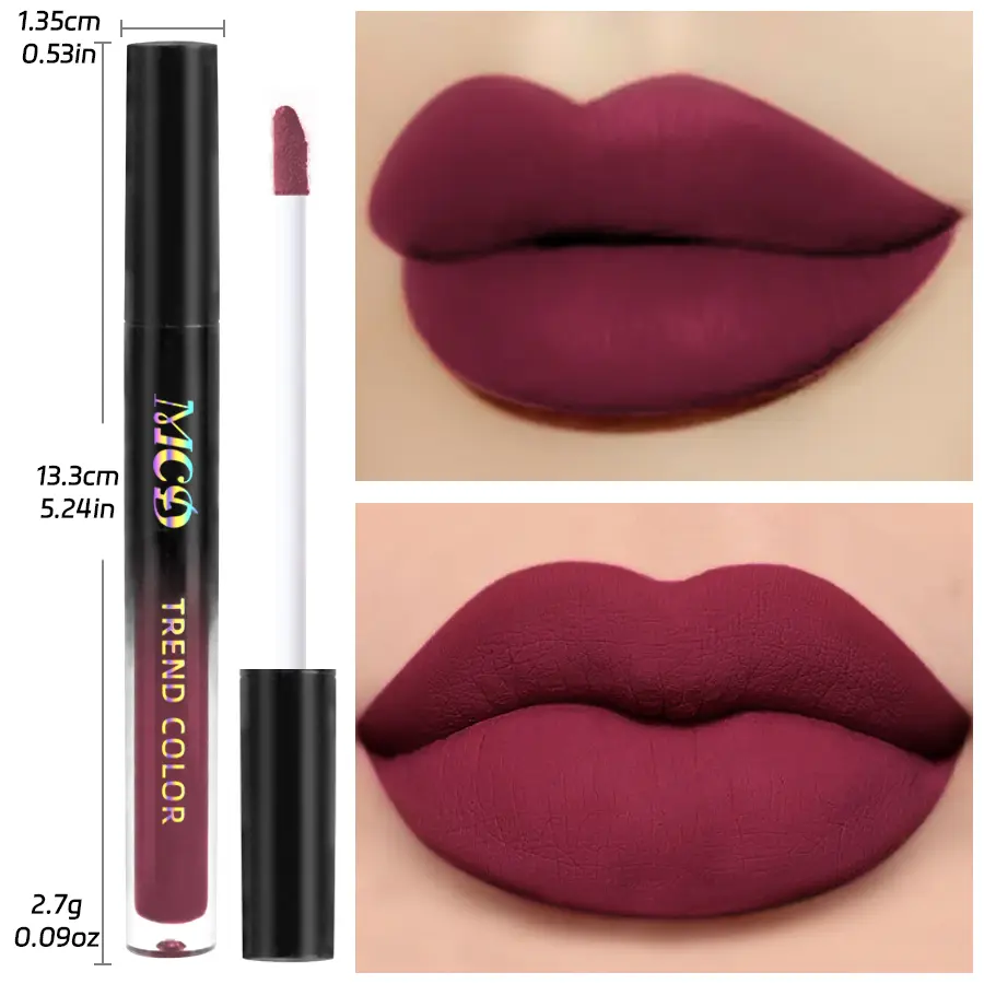 Sexy Velvet Lip Gloss Matte Liquid Lipstick Beauty Lipgploss Red Nude Lip tint Waterproof Lip Glaze Makeup lip plumper Lip Oil