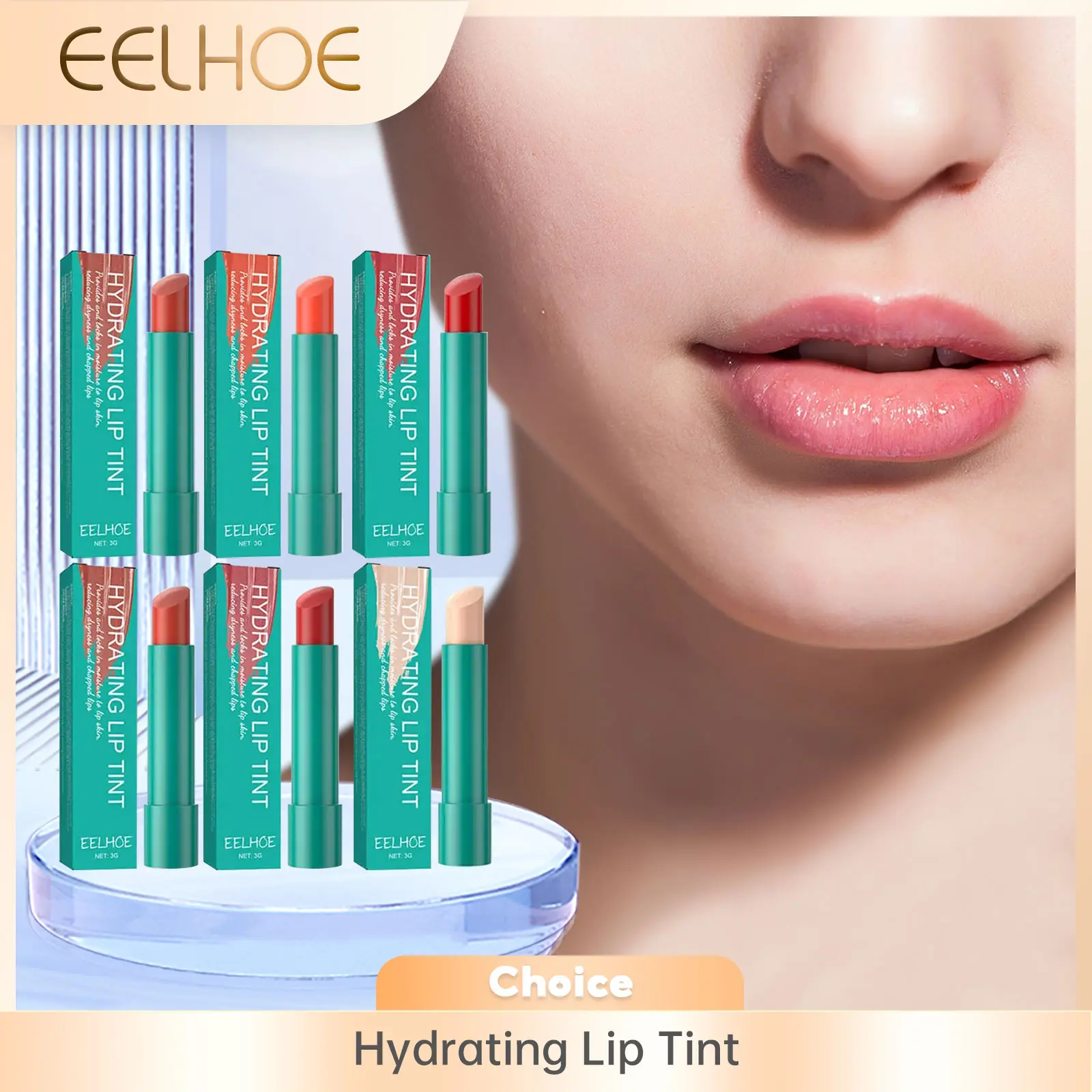 Watery Lipgloss Tint Long Lasting Moisturizing Anti-drying Reducing Lip Lines Makeup Lip Care Nourishing Lip Lipstick 6 Colors