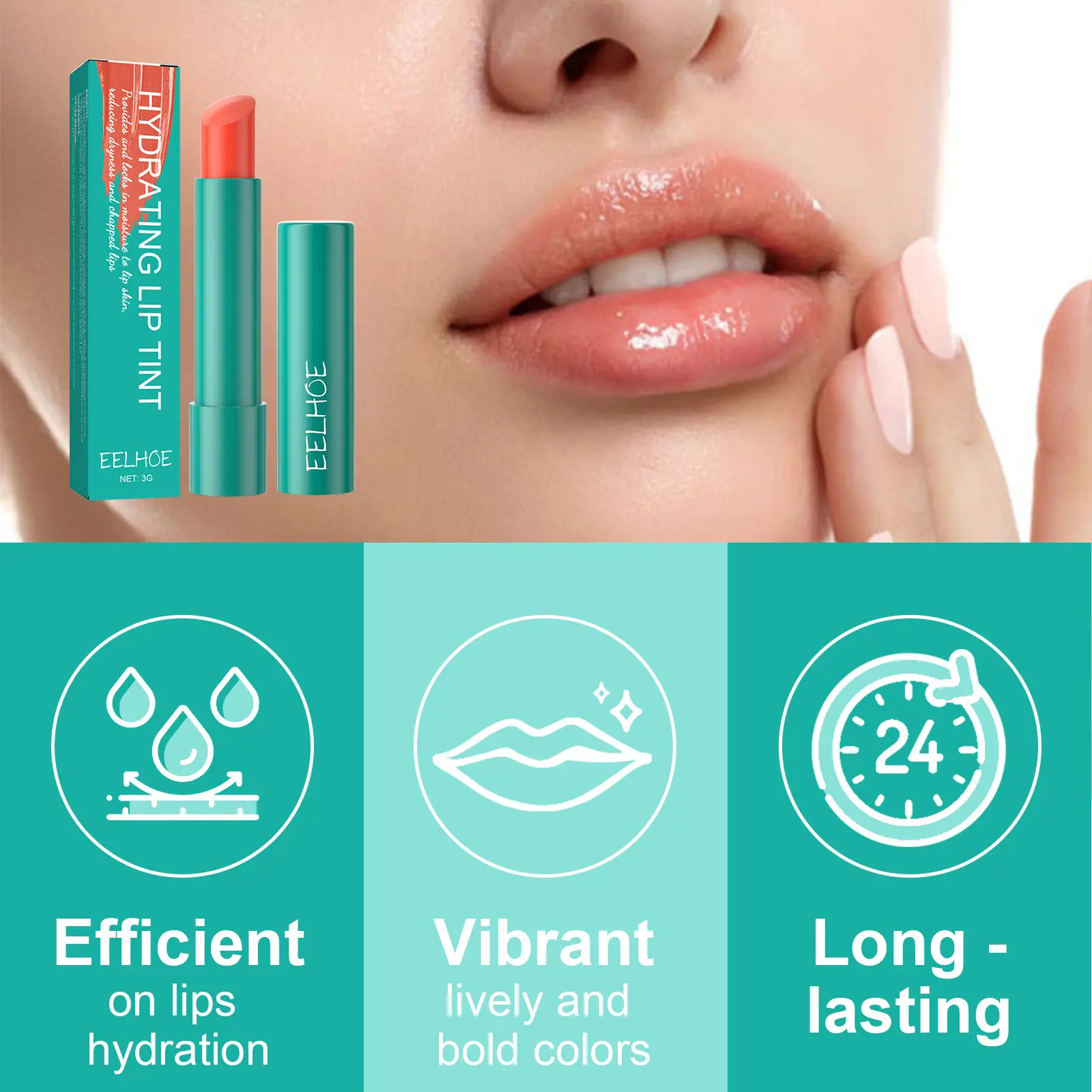 Watery Lipgloss Tint Long Lasting Moisturizing Anti-drying Reducing Lip Lines Makeup Lip Care Nourishing Lip Lipstick 6 Colors