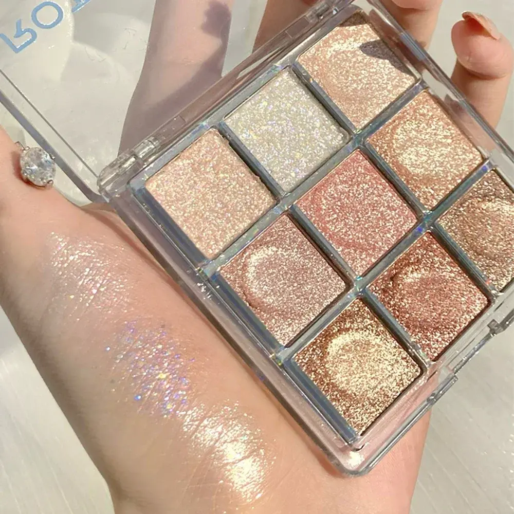 9 color Super Nude and Matte eyeshadow Palette Shine Long Lasting Water proof Eye Shadow Pallete Shiny Eye Pigment makeup