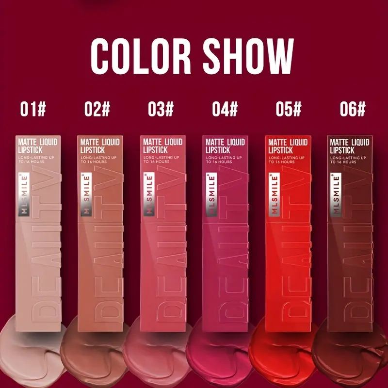 6 Shades High Shiny Lip Gloss Lip Color Vivid High Pigment Lipstick, Long Lasting Moisturizing Non-Sticky Finish Water Lip Tint