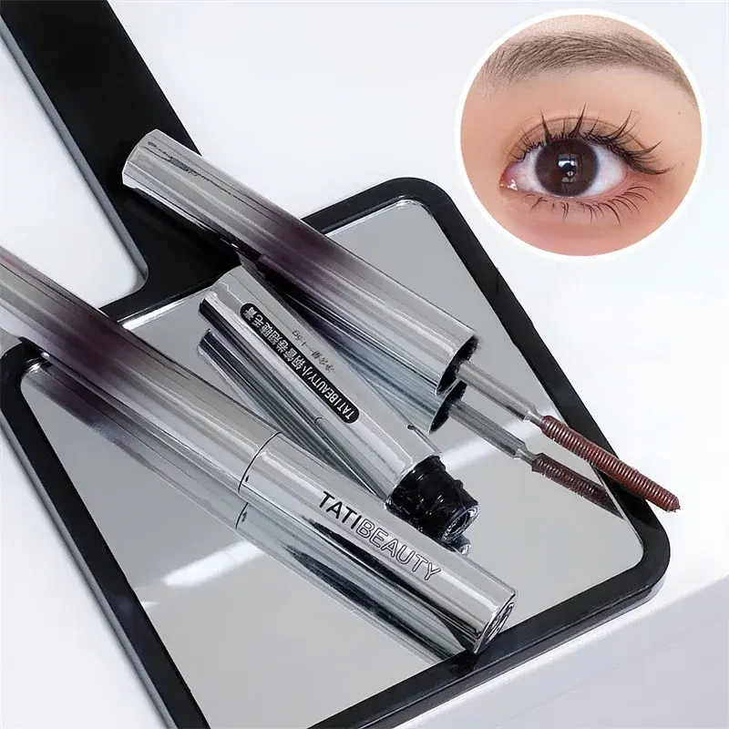 Metal Bar Type Head Mascara Waterproof Lasting Extra Volume Smudge-proof Curling Lengthening Eyelash Extension Eye Makeup Tools