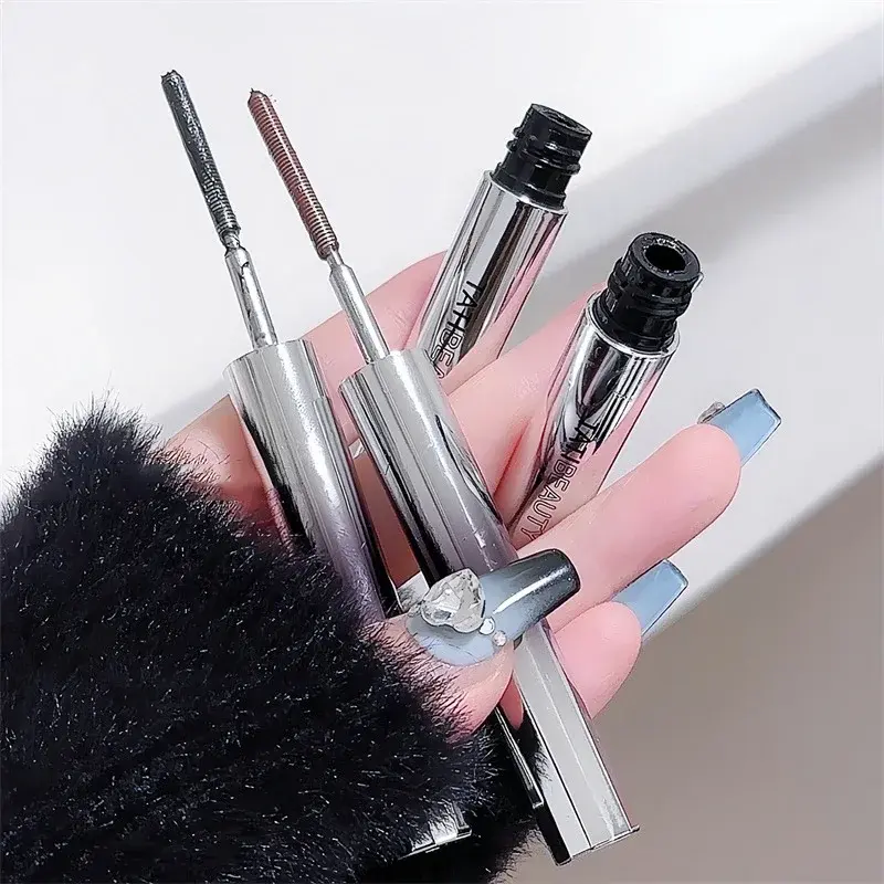 Metal Bar Type Head Mascara Waterproof Lasting Extra Volume Smudge-proof Curling Lengthening Eyelash Extension Eye Makeup Tools