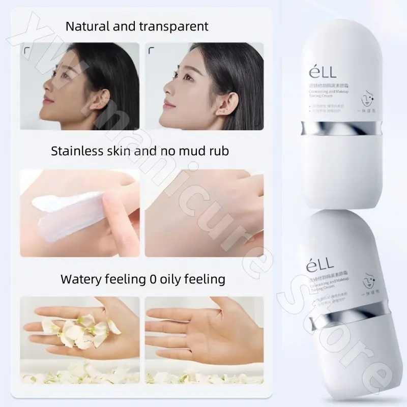 eLL non-face cream brightens skin tone invisible pores to improve dullness isolation cream makeup pre-brother men and women