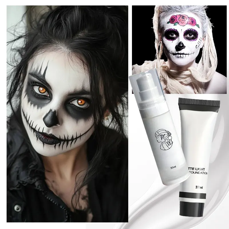 1/2pcsLiquid Toner Blending Base,Matte Light White Foundation Concealer Cream Pure White Brightening Makeup for Cosplay Festival