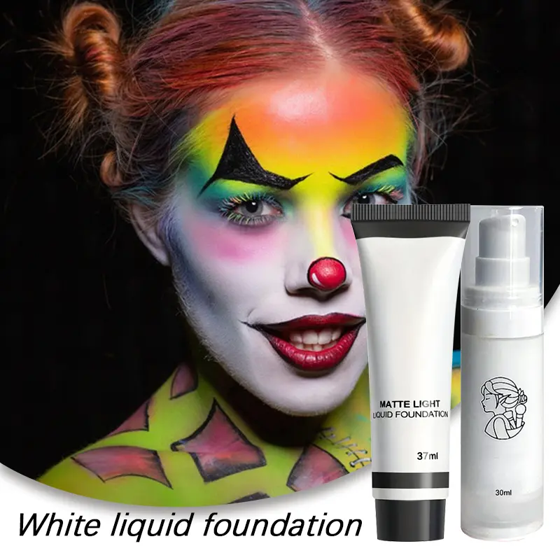 1/2pcsLiquid Toner Blending Base,Matte Light White Foundation Concealer Cream Pure White Brightening Makeup for Cosplay Festival