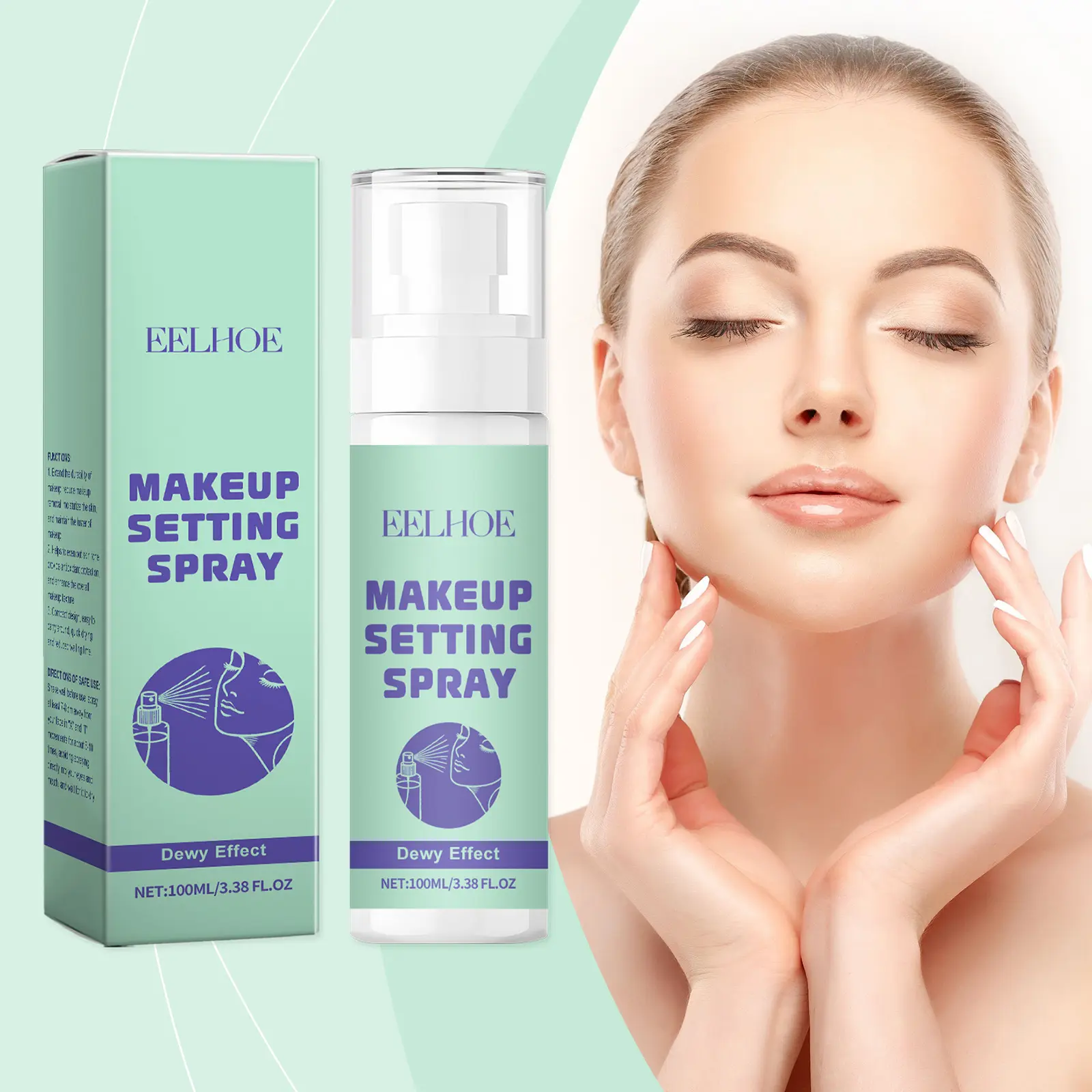 EELHOE Fixer Makeup Spray Nicotinamide Long Lasting Oil Control Waterproof Deep Hydration Face Primer for Makeup Setting Spray