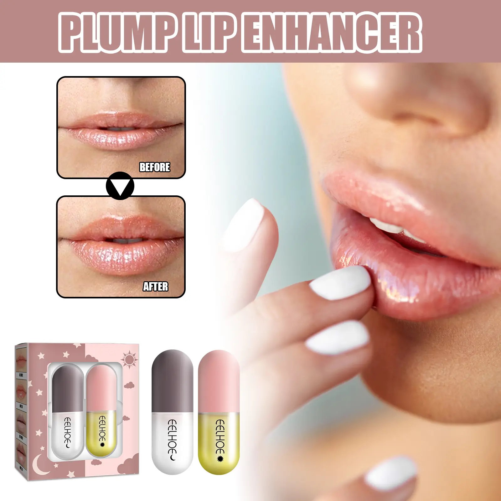 EELHOE Lip Balm Moisturizing Anti Cracking Lip Hydrating Long Lasting Anti-drying Repair Lip Lines Increase Elasticity Lipstick