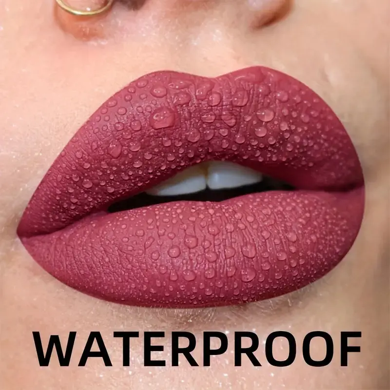 Pudaier Matte Lipstick and Lip Liner Set - Long-lasting, waterproof, non-sticky formula that glides on smoothly for a perfectly