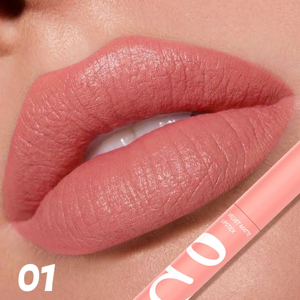 Velvet matte lipstick, non-fading lip glaze, long-lasting lipstick, lip gloss, 12 colors of lipstick optional