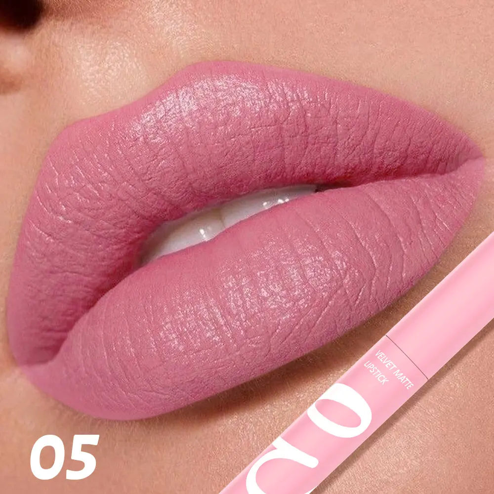 Velvet matte lipstick, non-fading lip glaze, long-lasting lipstick, lip gloss, 12 colors of lipstick optional