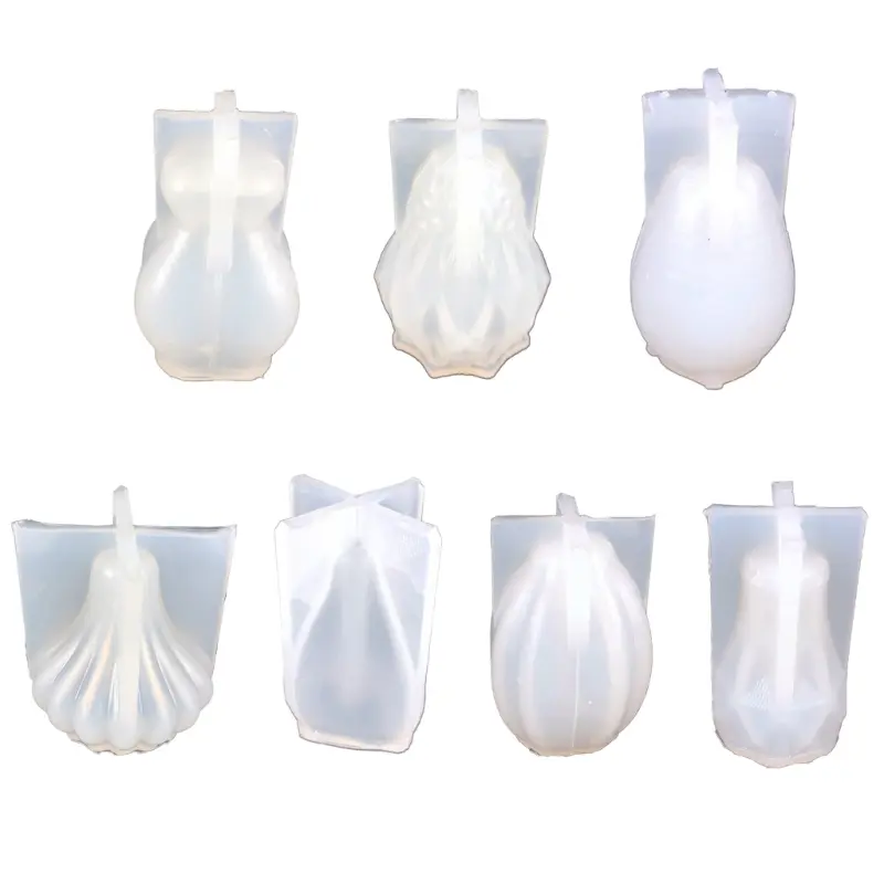 Silicone Flowerpots Mold DIY Concrete Moulds Multi-shapes Jar Mould Garden Desktop Decoration Small Silicone Vase Molds